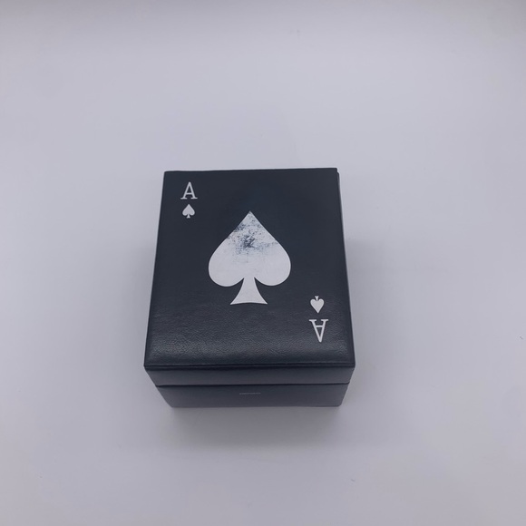 Vintage Man Cave PROTOCOL Ace Glass Coaster Set With Deck Of Cards & Storage Box - Picture 4 of 10